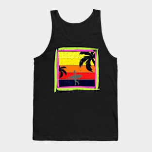 Surfer On The Beach Tank Top